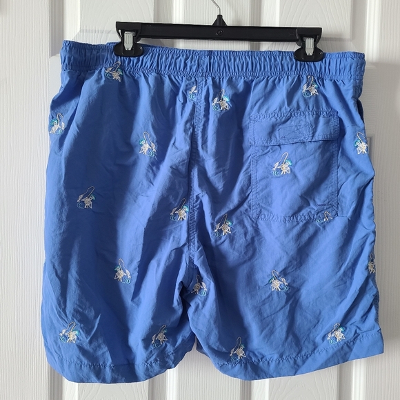 J.Mclaughlin Embroidered Skeleton Swim Trunks - Picture 2 of 5